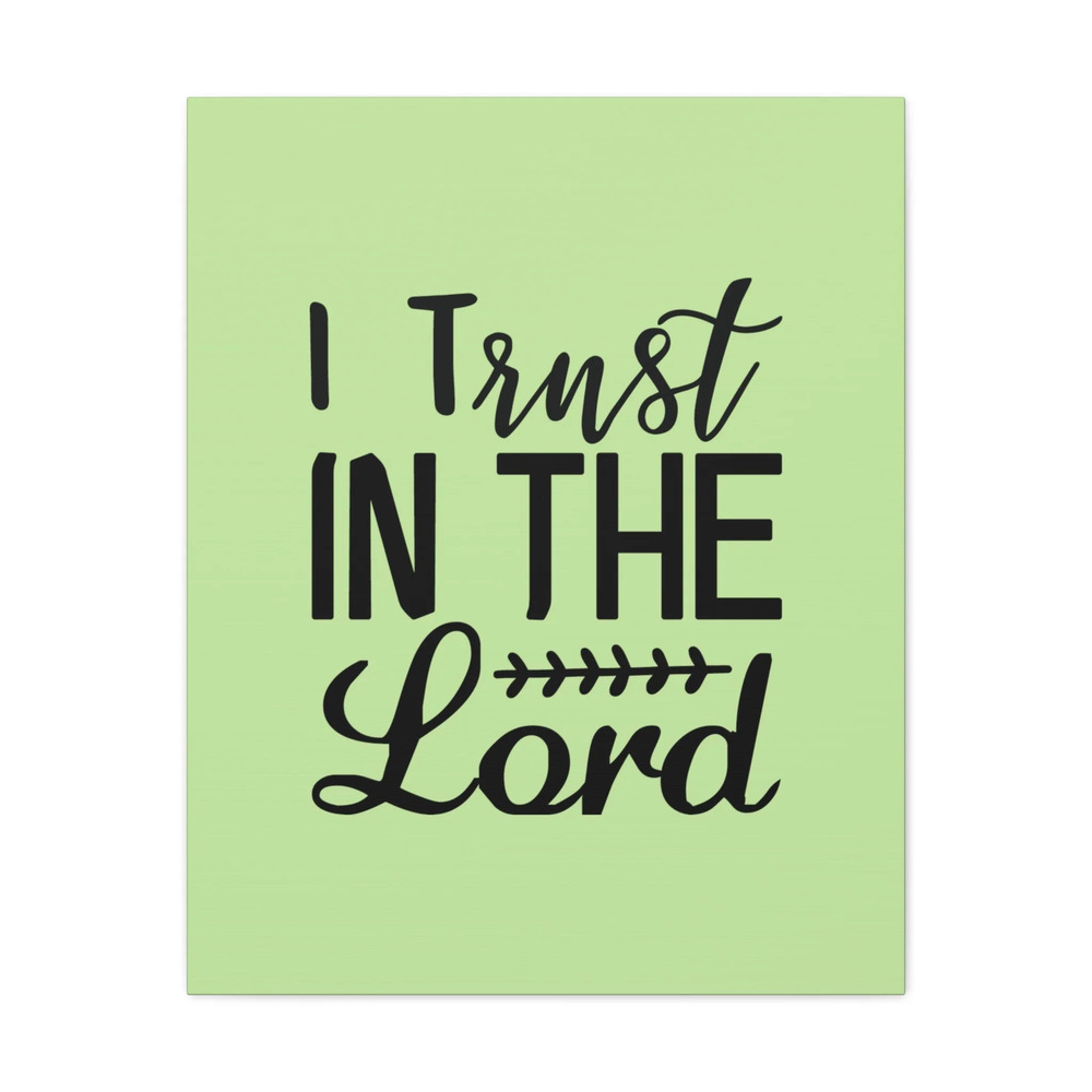 Scripture Walls Proverbs 3:5 I Trust In The Lord Leaf Green Bible Canvas